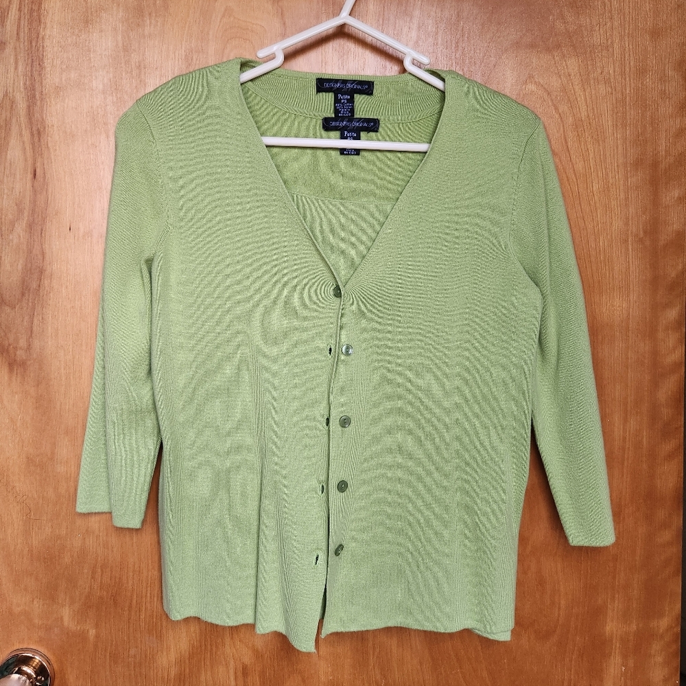 Green Women's Sweater and Tank Set